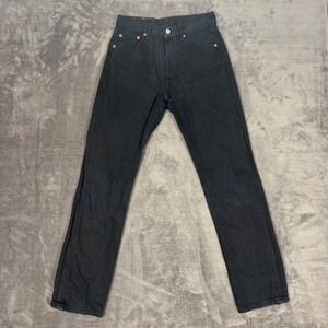 Vintage Levis Jeans Mens 29x32 Black 501 Original Distressed Denim Made in Italy